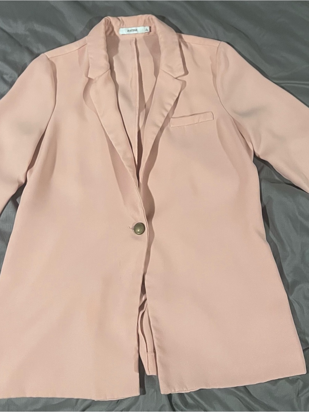 JustFab Light Blush Single-Button Blazer